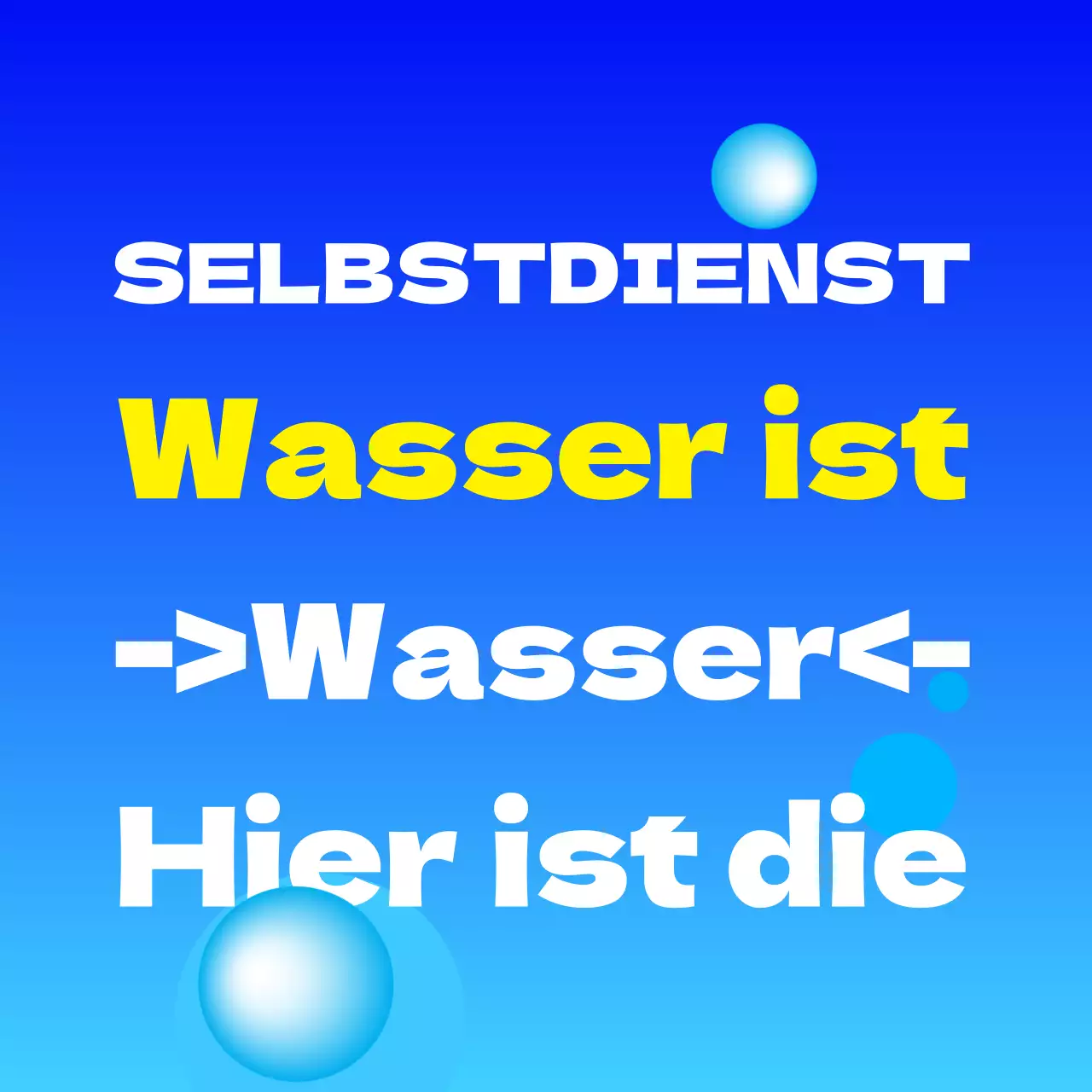 Blaues, weißes, gelbes Wasser ist ein Leitaufsatz mit Selbstformulierung und kreisförmigen Formen