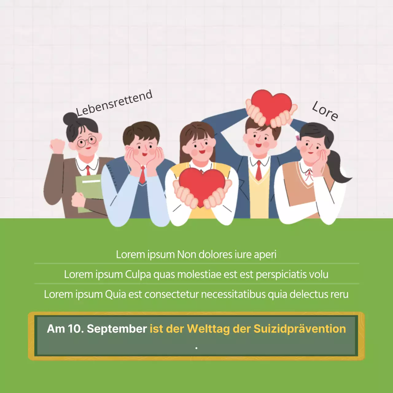 Duclass Welt-Suizid-Präventionstag KarteNews Design