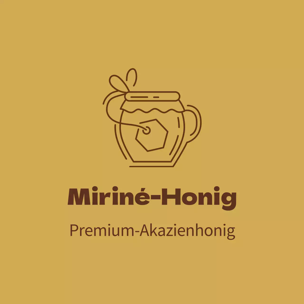 Braun-gelb Illustration saubere Imkerei Honig