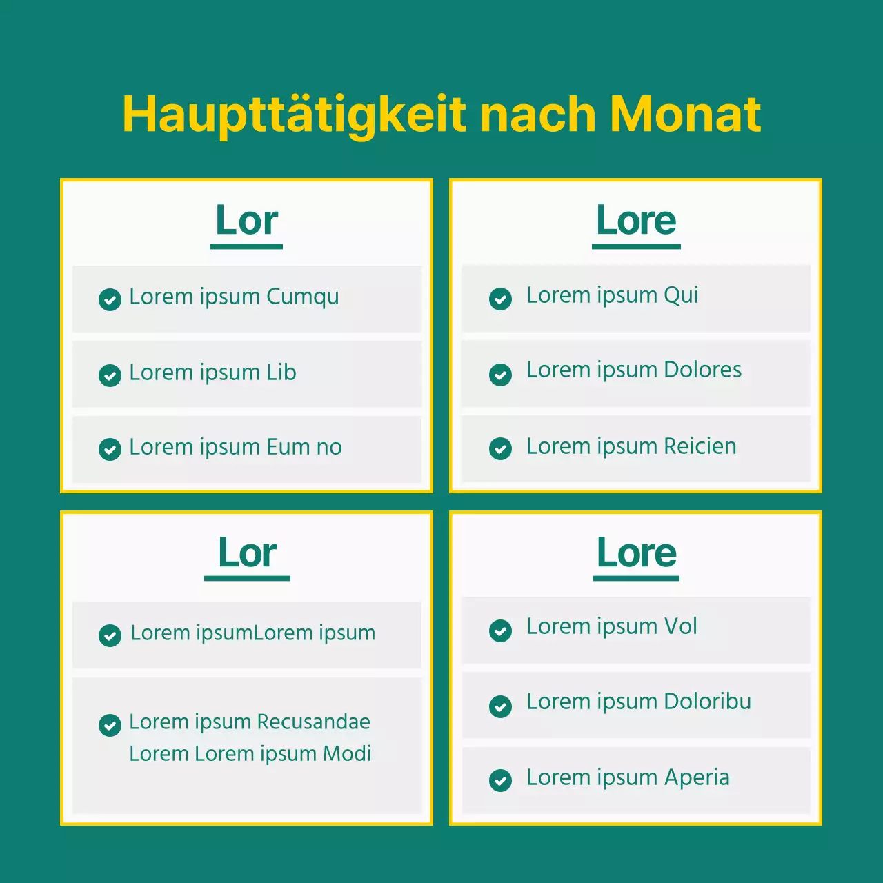 Gelbe und grüne Uni-Highlights cardNews-Design