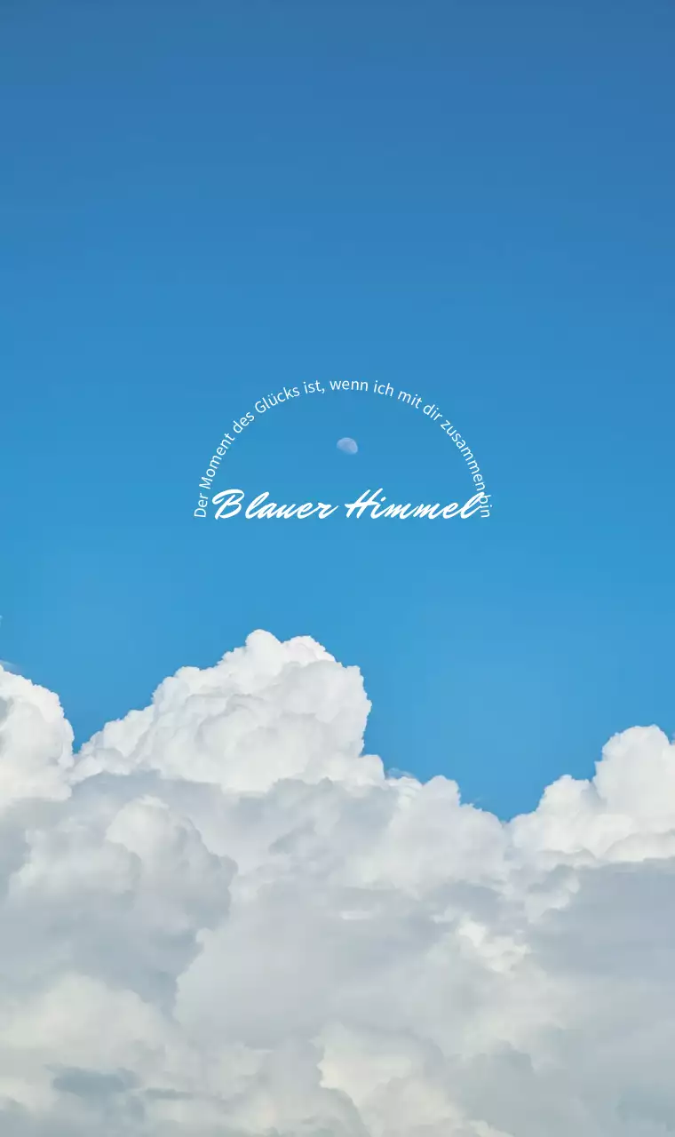 Sauberer Himmel und kalligrafisches Design