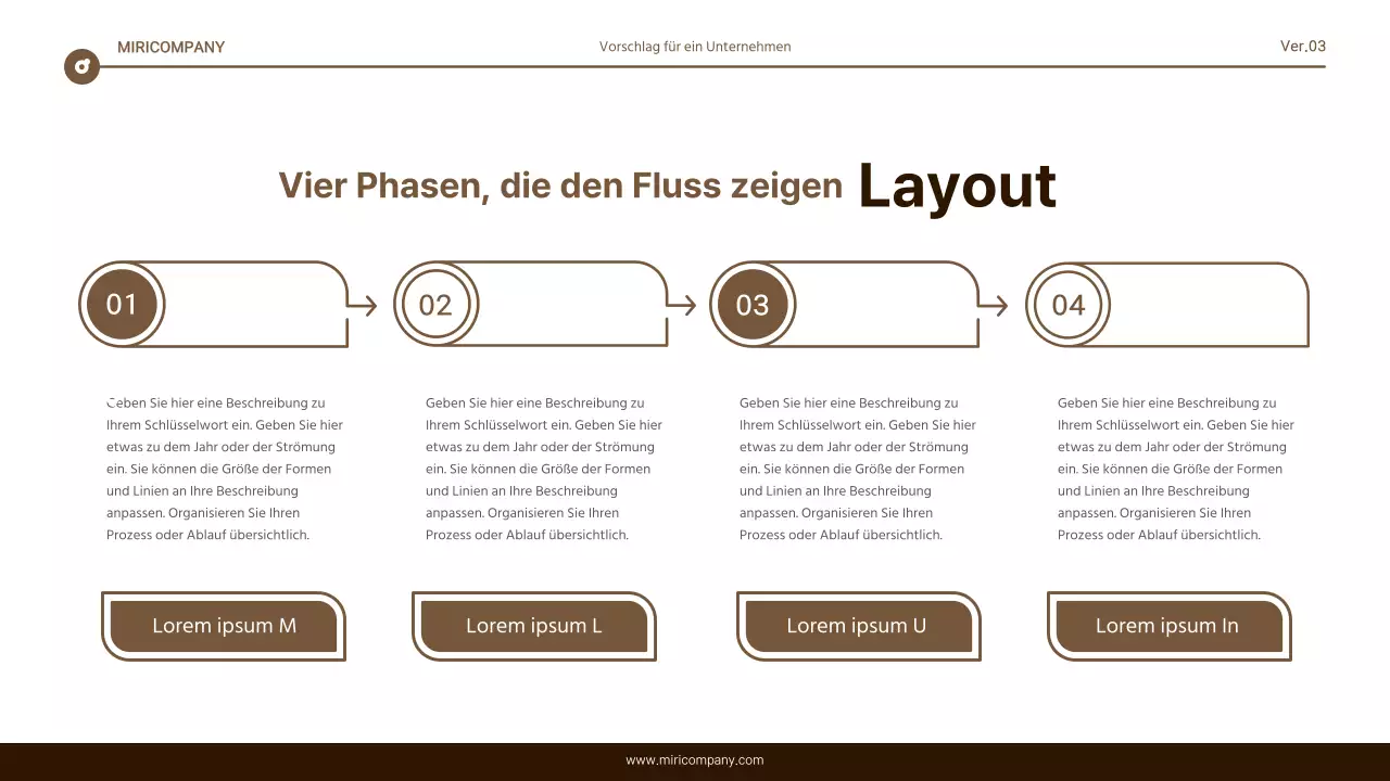 Einfacher Bericht mit brauner und weißer Textmarkierung