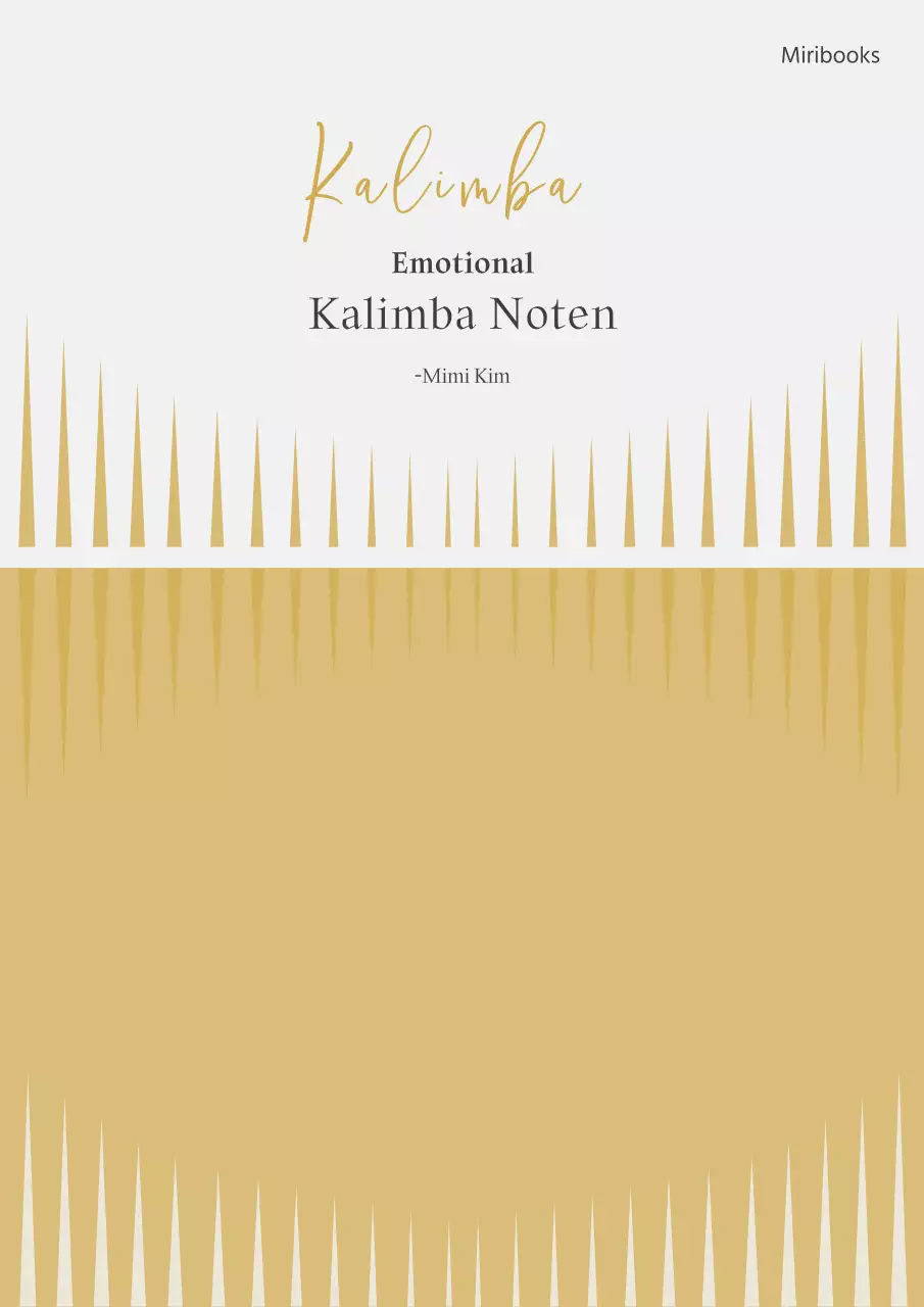 Einfache Kalimba-Noten mit Linienmuster in Grau und Beige
