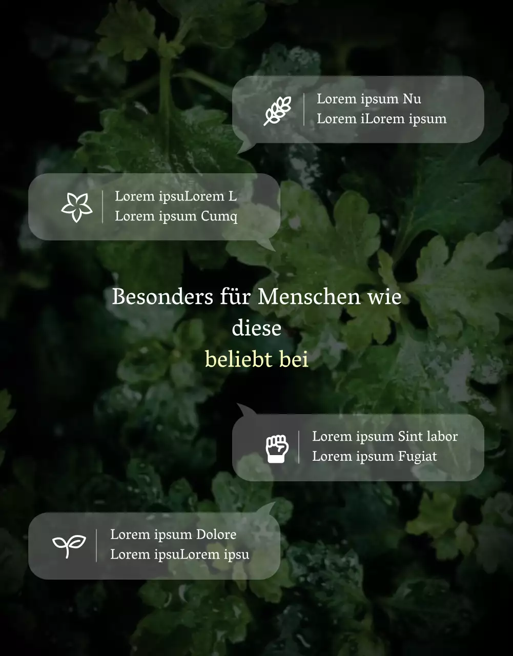 Beifuß-Werbemarketing mit Aquarellillustrationen auf grünem und beigem Hintergrund