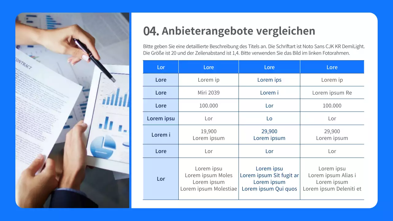 Blaue und weiße, saubere und ordentliche Wasserspender Vermietung Angebot Bericht