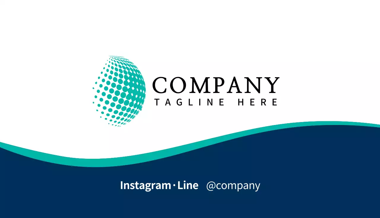 青色のロゴマークの写真 クリーンなビジネス会社