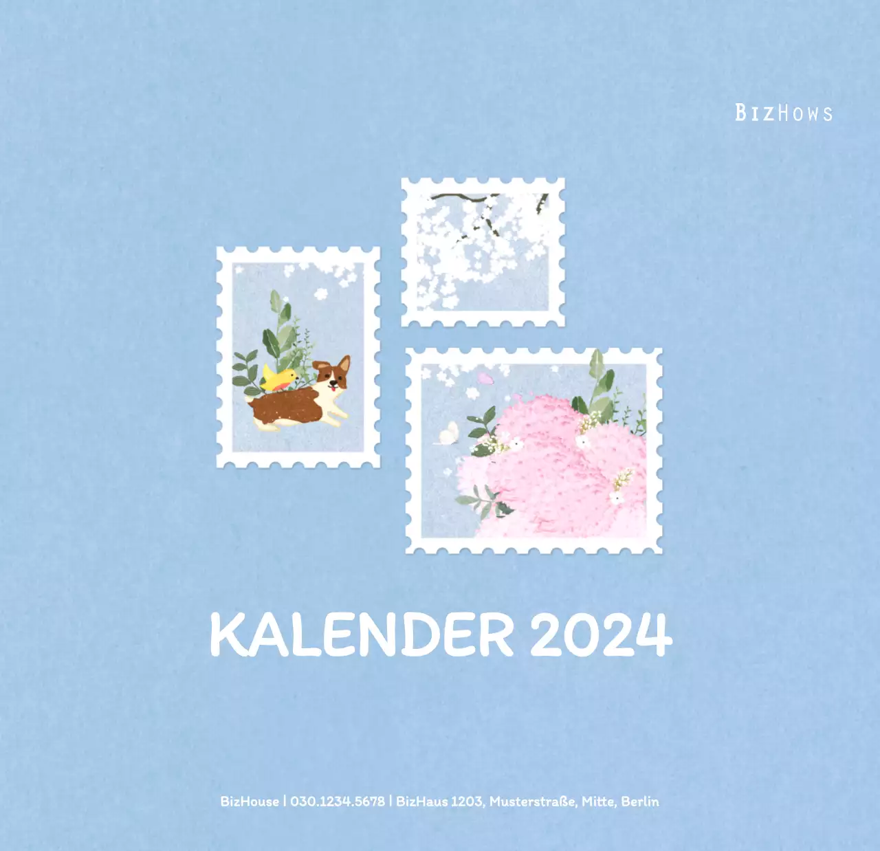 Stempelillustrationen mit einem warmen Konzept