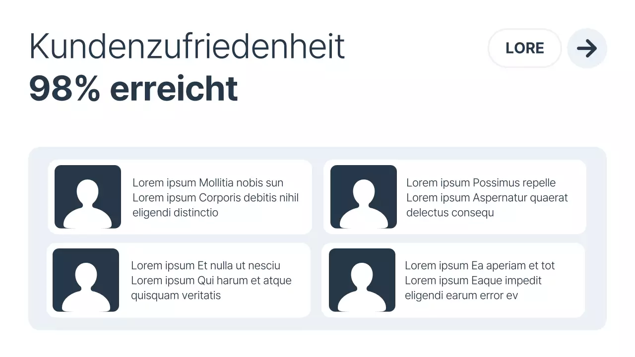 Werbung für ein minimalistisches Unternehmen in Weiß und Marineblau