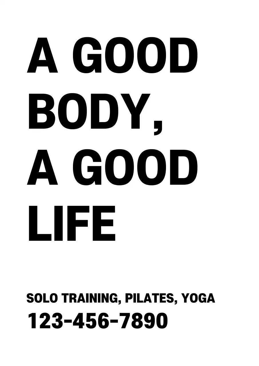 Black Bold Fitness Promotion Poster