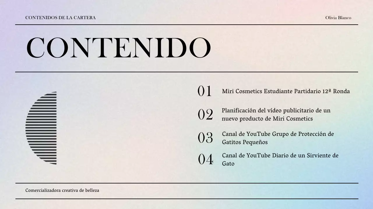 Una lujosa cartera de marketing de belleza en morado y azul