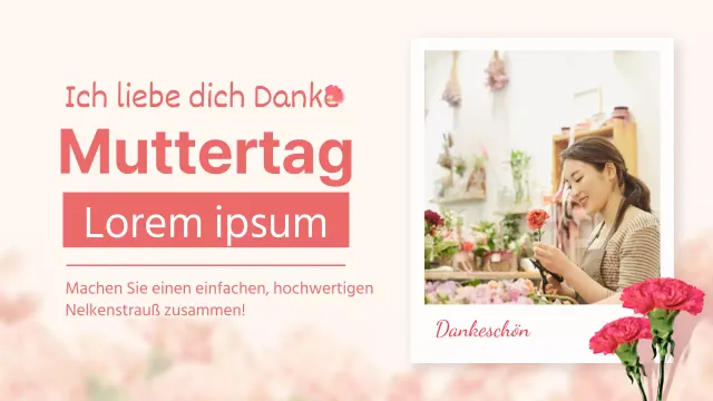 Gestalten Sie einen hübschen Strauß aus rosa Muttertags-Nelken
