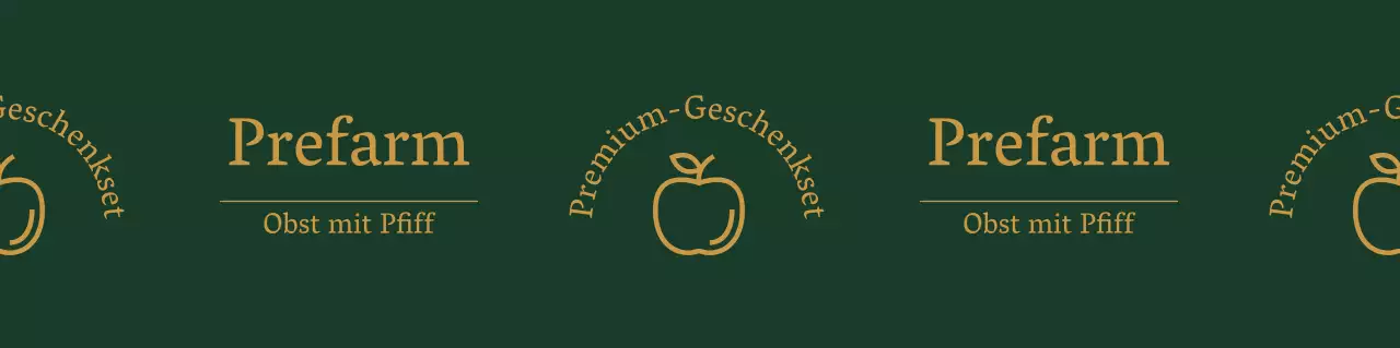 Einfacher Stil Bauernhof Logo-Muster in dunkelgrün und ocker