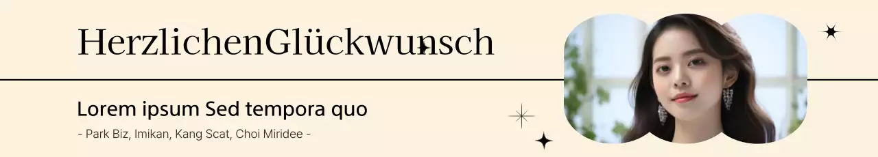 Geometrischer Fotorahmen mit beigen Linien