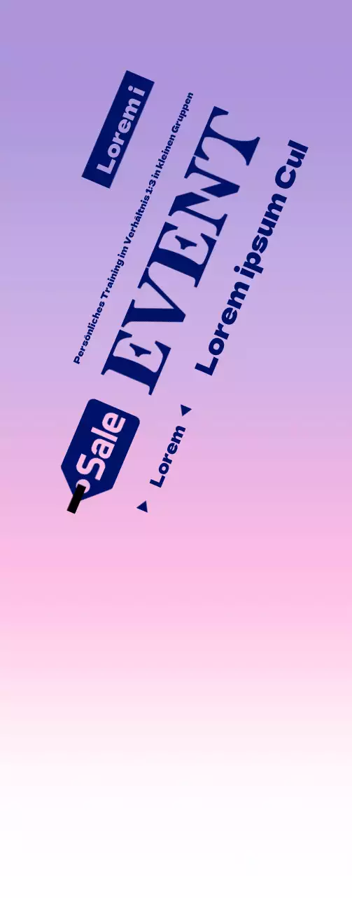 Bewerben Sie Gruppenveranstaltungen im Fitnessstudio mit einem Hintergrund mit Farbverlauf