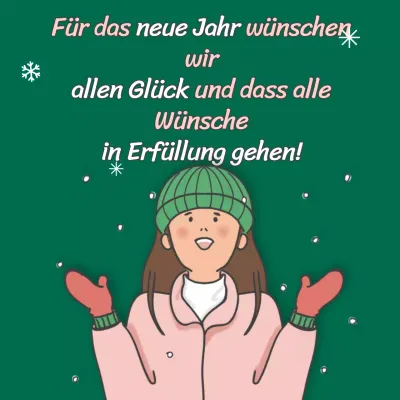 Neujahrsbrise auf grünem Hintergrund