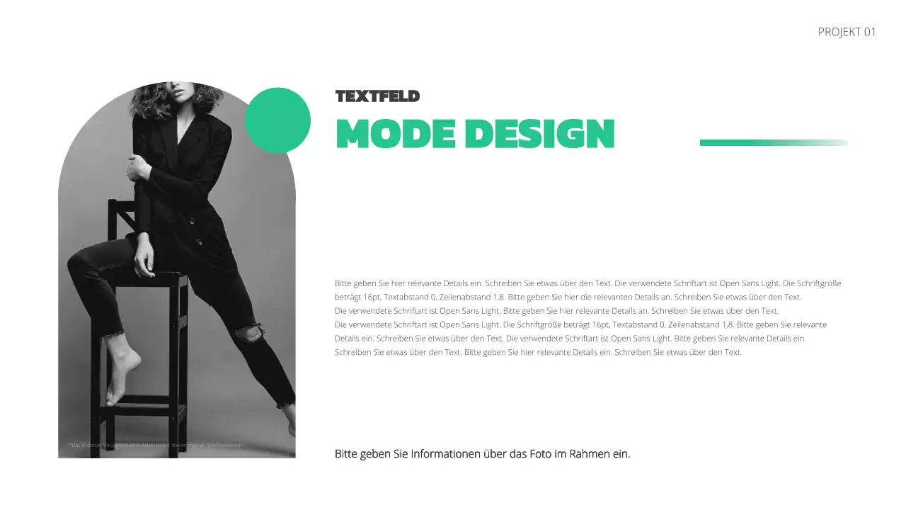 Eine einfache Designmappe in Grün