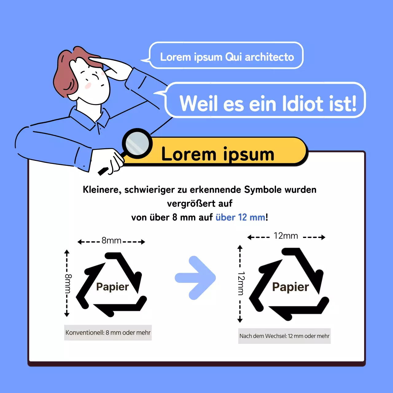 Ein einfacher Leitfaden für Recycling in Blau