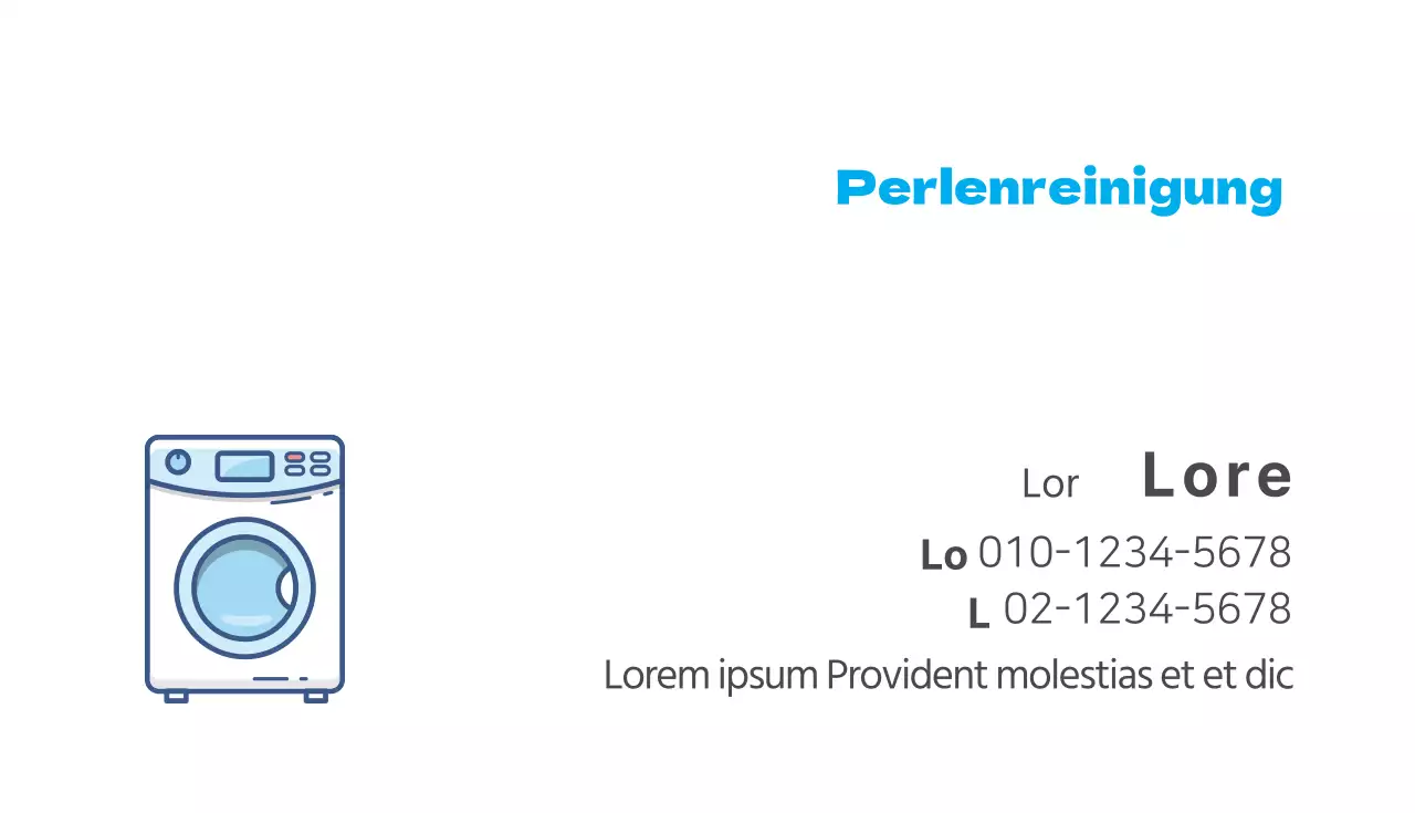 Himmel Illustration Wäscherei Visitenkarte