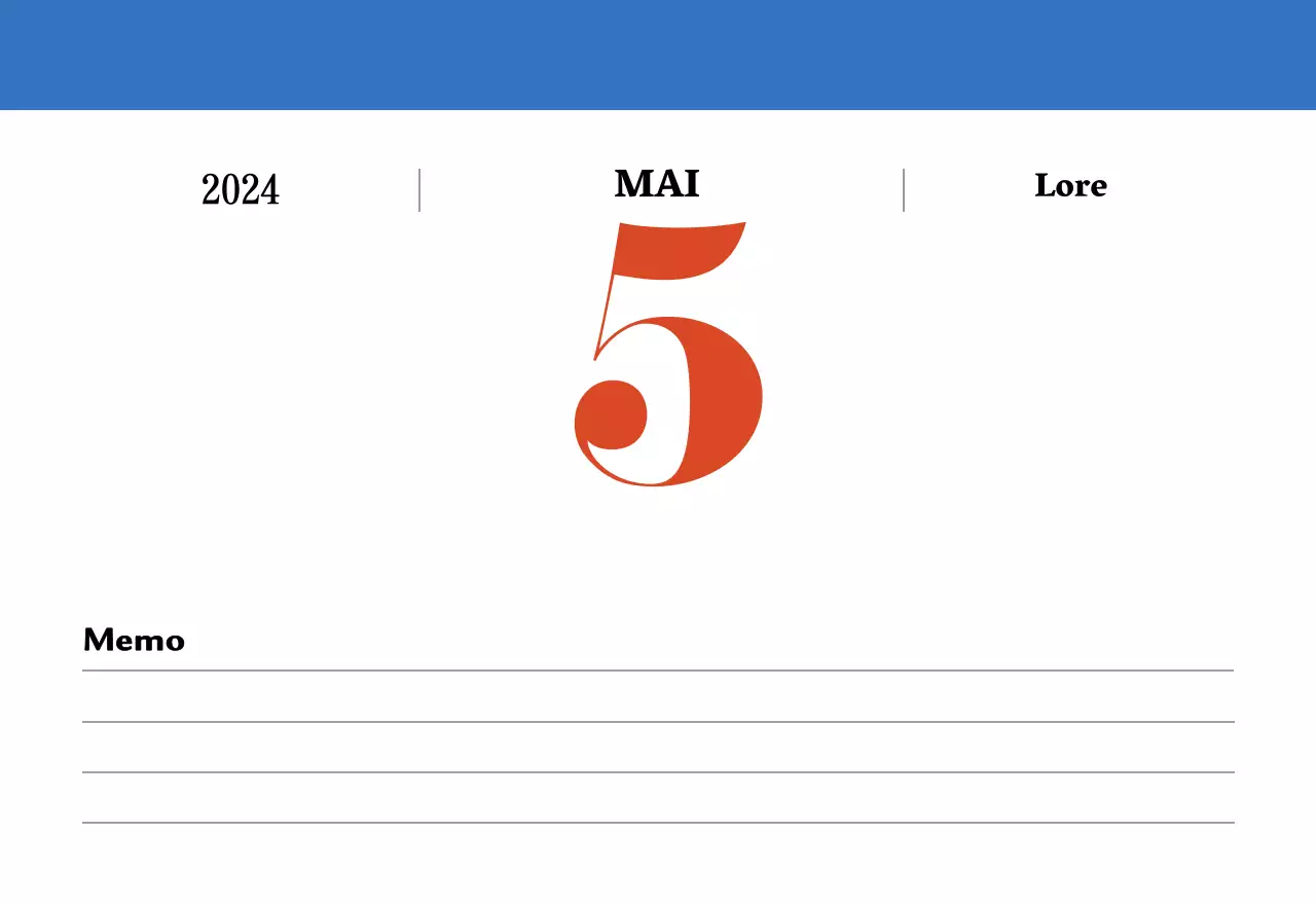 Retro-Konzept Nostalgie-Kalender in rot und blau