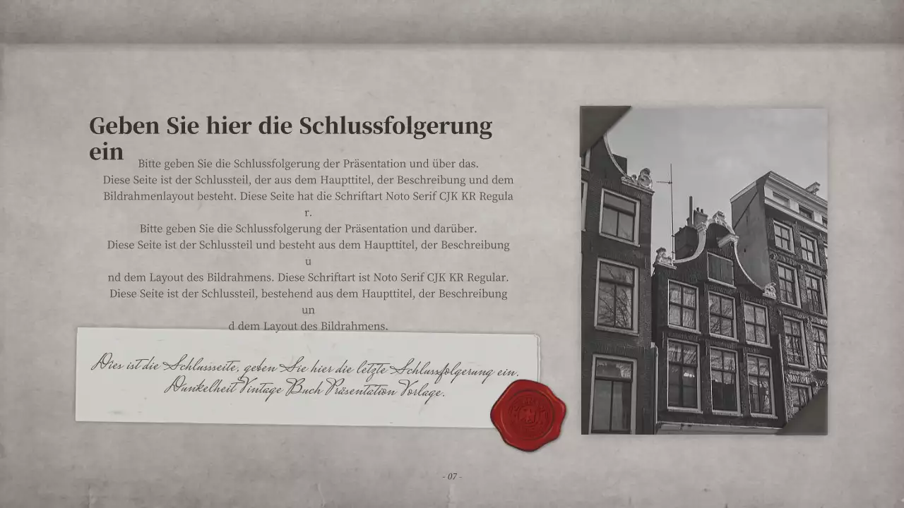 Storybook-Präsentation mit braunem, altem Notizbuchkonzept