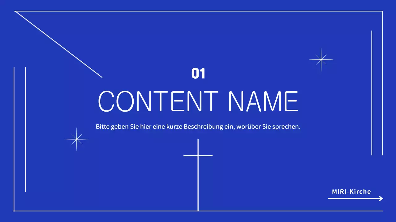 Eine einfache Sommermission mit blauen und weißen Linien