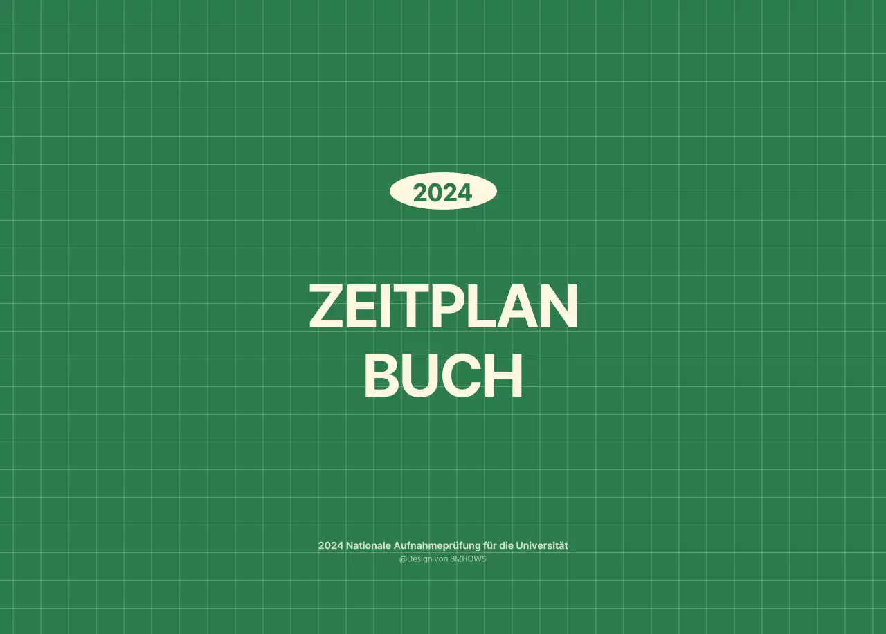SAT D-day Notizblock Konzept Wandkalender in grün und hellgelb