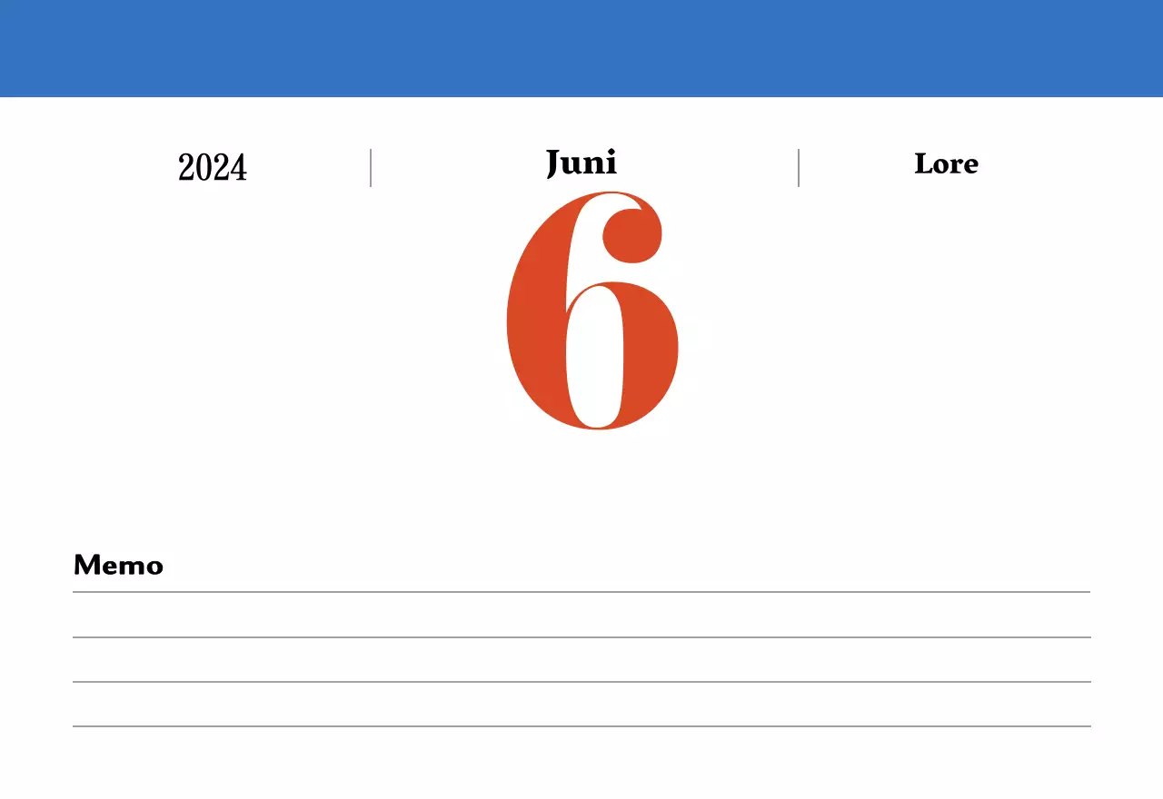 Retro-Konzept Nostalgie-Kalender in rot und blau