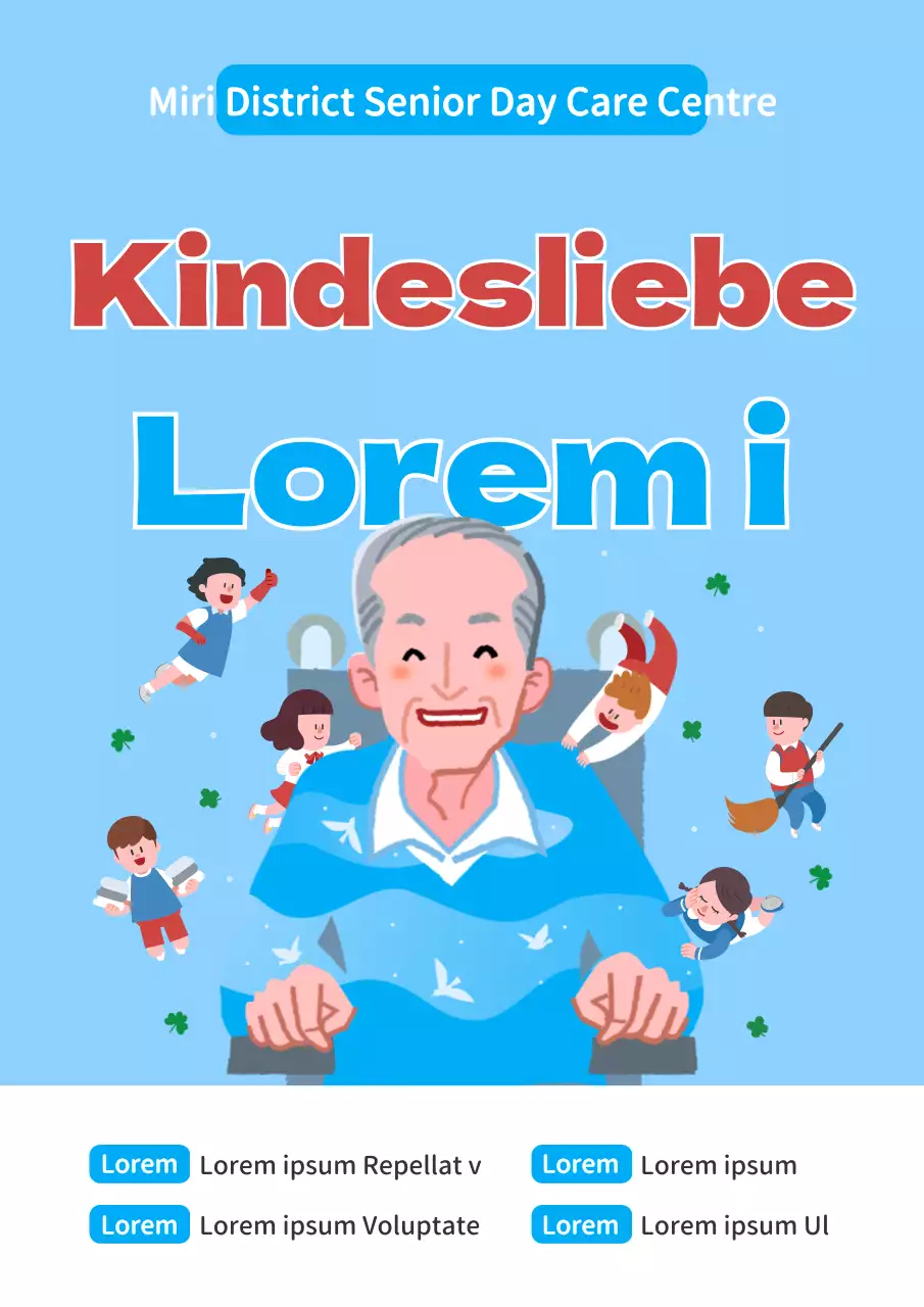 Leitfaden zur Anwerbung von Freiwilligen für das hellblaue und rote Altenpflegezentrum