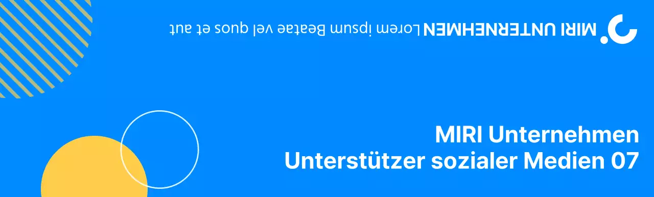 Ein einfaches Konzept für ein Souvenir eines Unternehmensunterstützers mit blauen und gelben Kreisen.