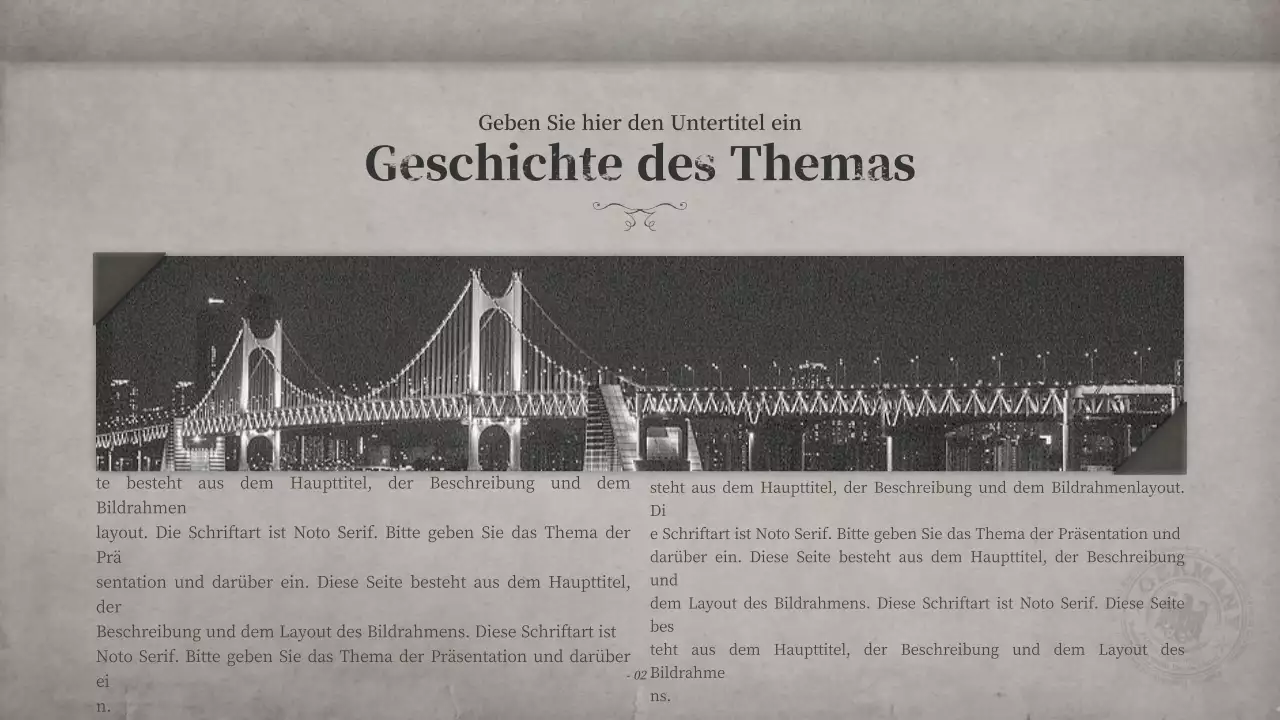 Storybook-Präsentation mit braunem, altem Notizbuchkonzept