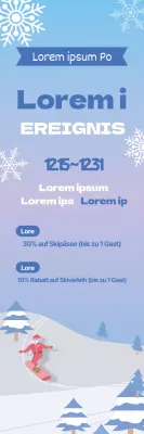 Blau Gradient Illustration Weihnachten Skigebiet Rabatt Veranstaltung