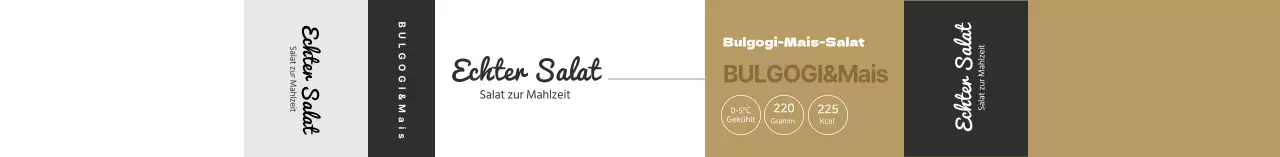 Beige Clean Salat Lebensmittelinformationsetikett