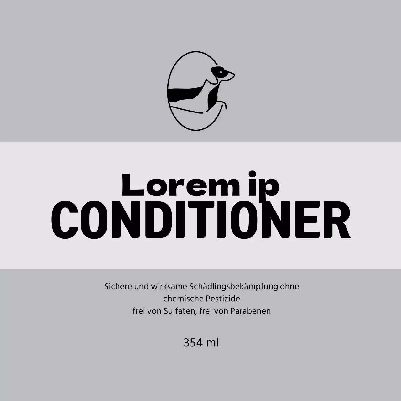 Graue Logo-Etiketten für Haustiere