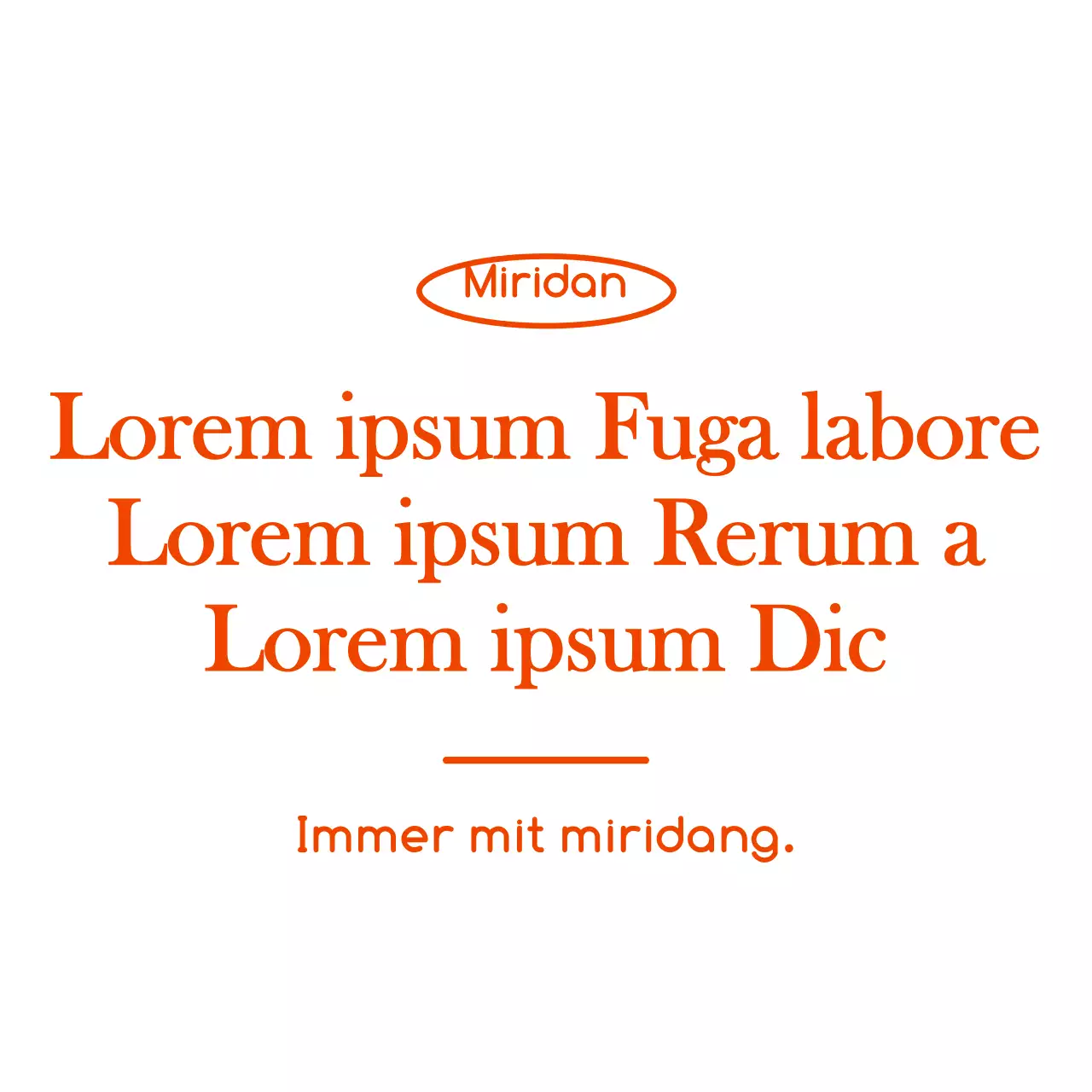 Orange und Weiß mit einfachen, emotionalen Texten für Café-Promotions und Merchandising.