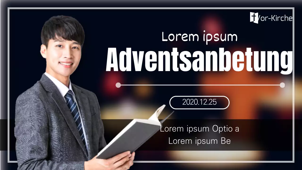 Ein dunkler, sauberer Weihnachtsgottesdienst