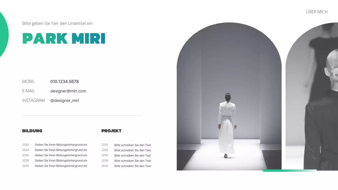 Eine einfache Designmappe in Grün