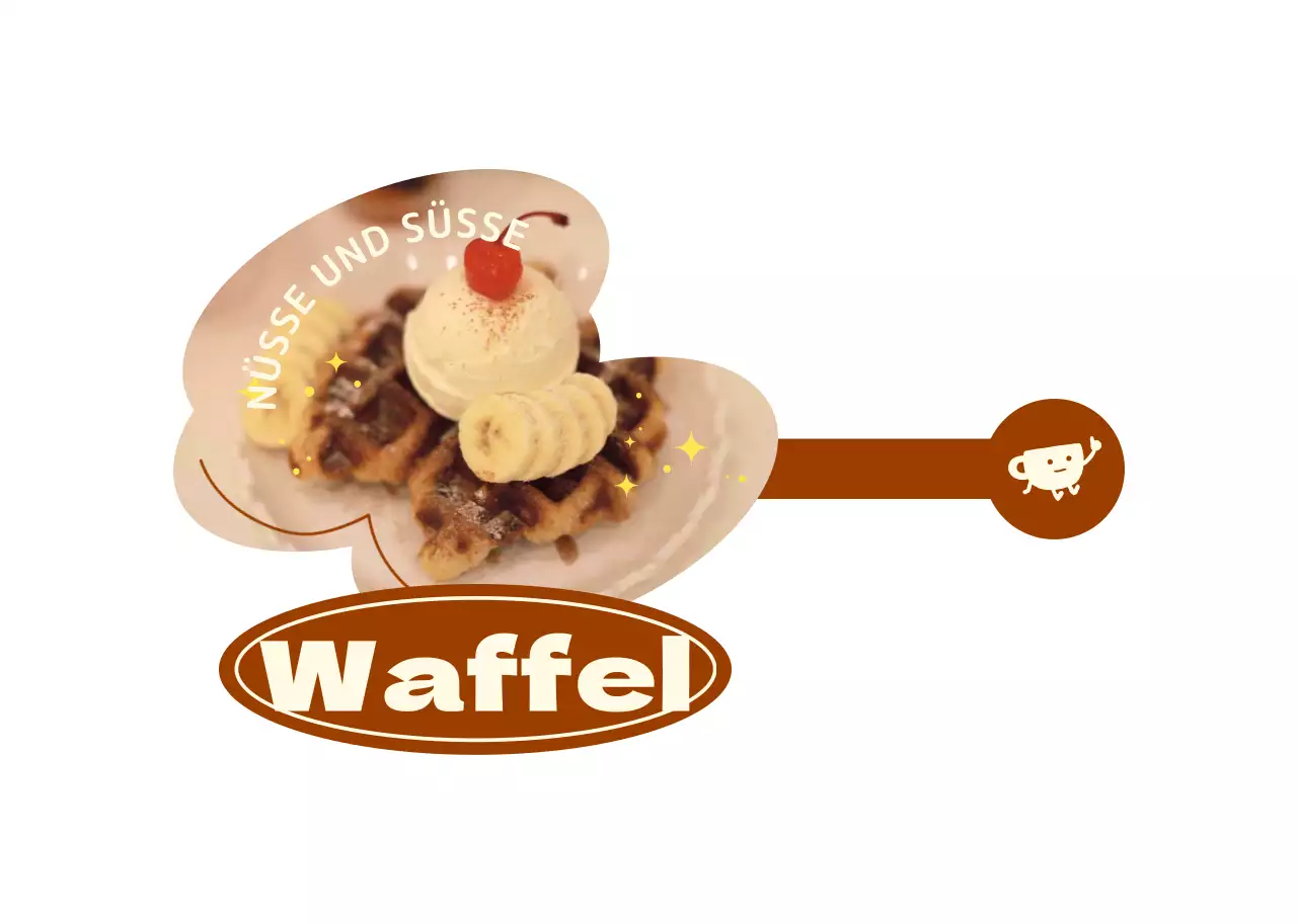 Dessertmenüs mit niedlichen, farbenfrohen Konzepten anleiten