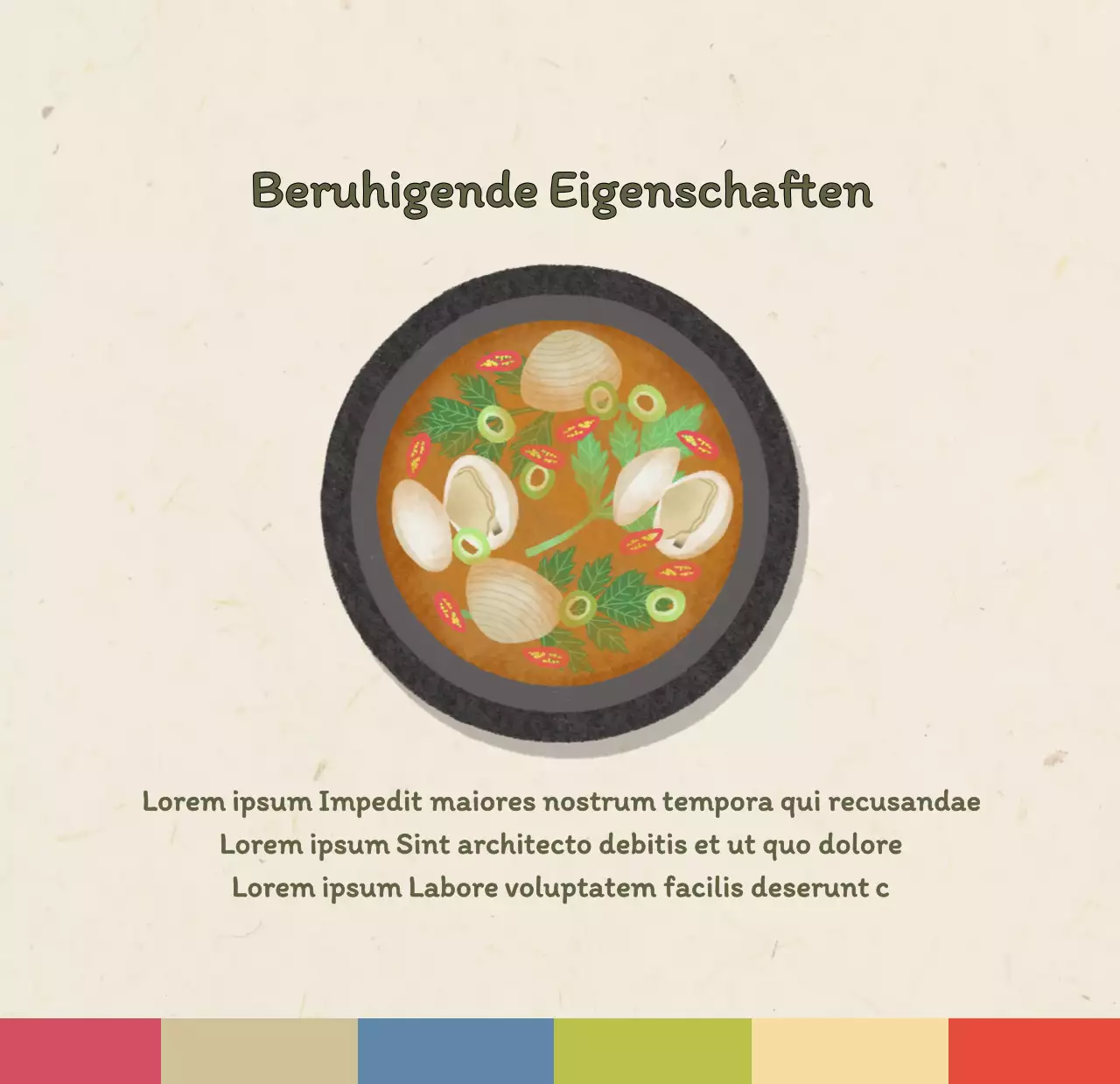 Traditioneller koreanischer Restaurantkonzept-Gutscheinkalender in Beige und Braun