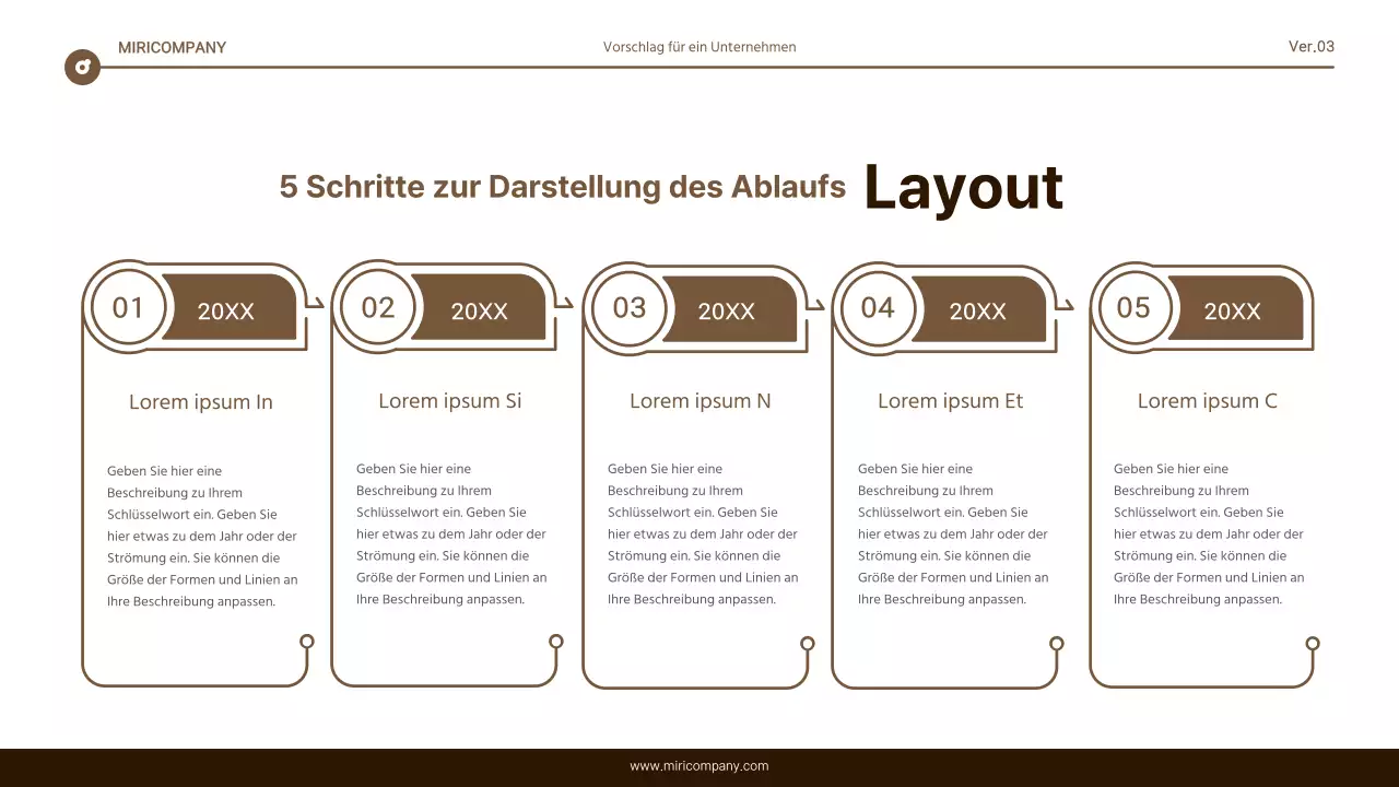 Einfacher Bericht mit brauner und weißer Textmarkierung
