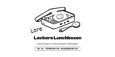 Logo-Stil in Form einer Bento-Box-Illustration für Bento-Shop-Informationen und Kundenservice