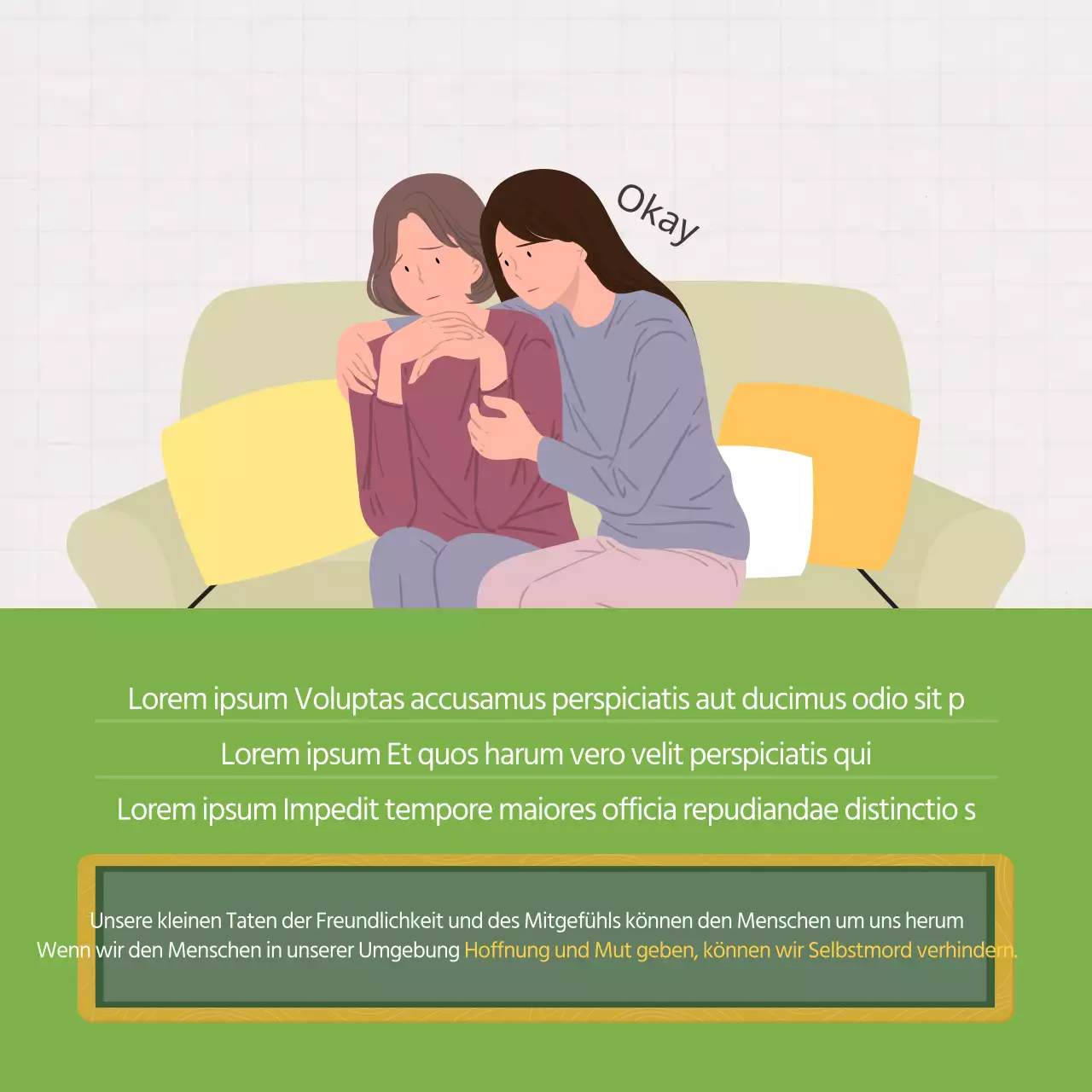 Duclass Welt-Suizid-Präventionstag KarteNews Design