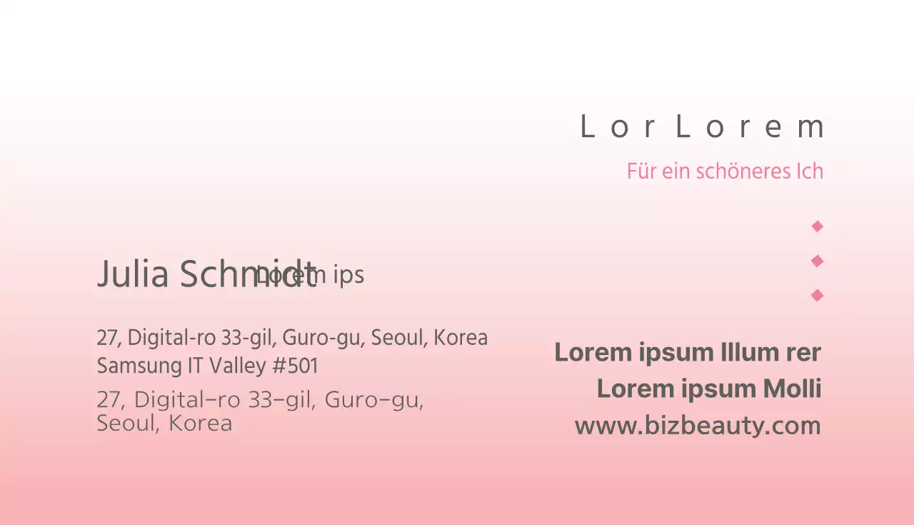 Visitenkarte für Dermatologen