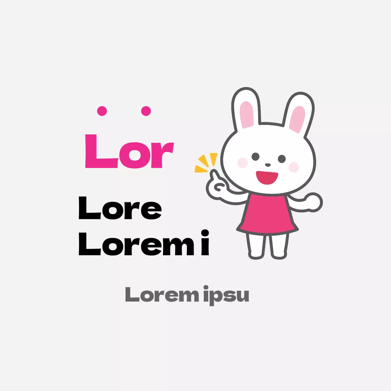 Rosa Illustration niedliche Korona Quarantäne