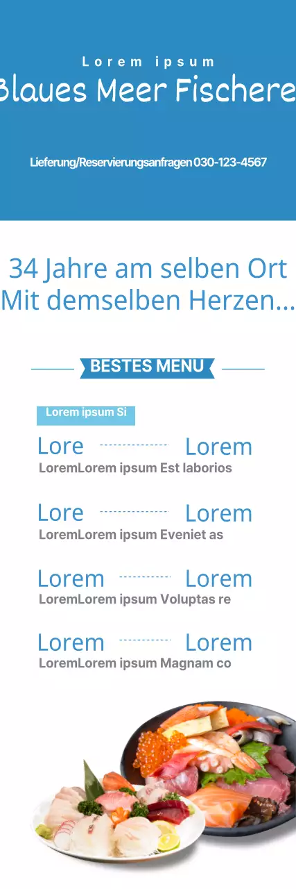 Blaues Meer Fischerei