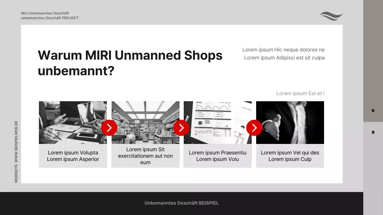 Ein Geschäftsvorschlag mit Fotos auf grauem Hintergrund