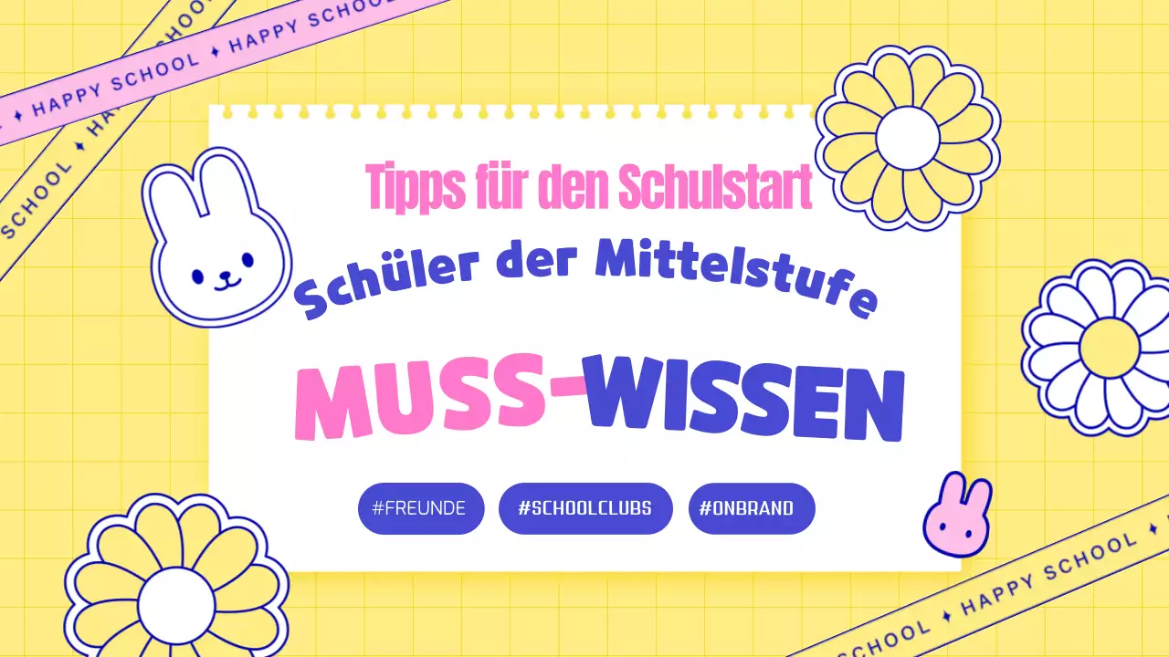 Ein einfacher blauer und gelber Know-how-Posten für die Vorschulzeit