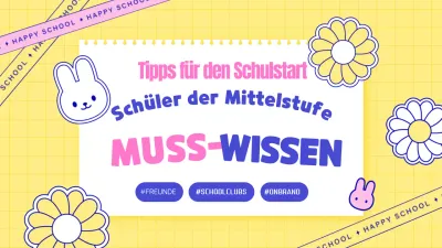 Ein einfacher blauer und gelber Know-how-Posten für die Vorschulzeit