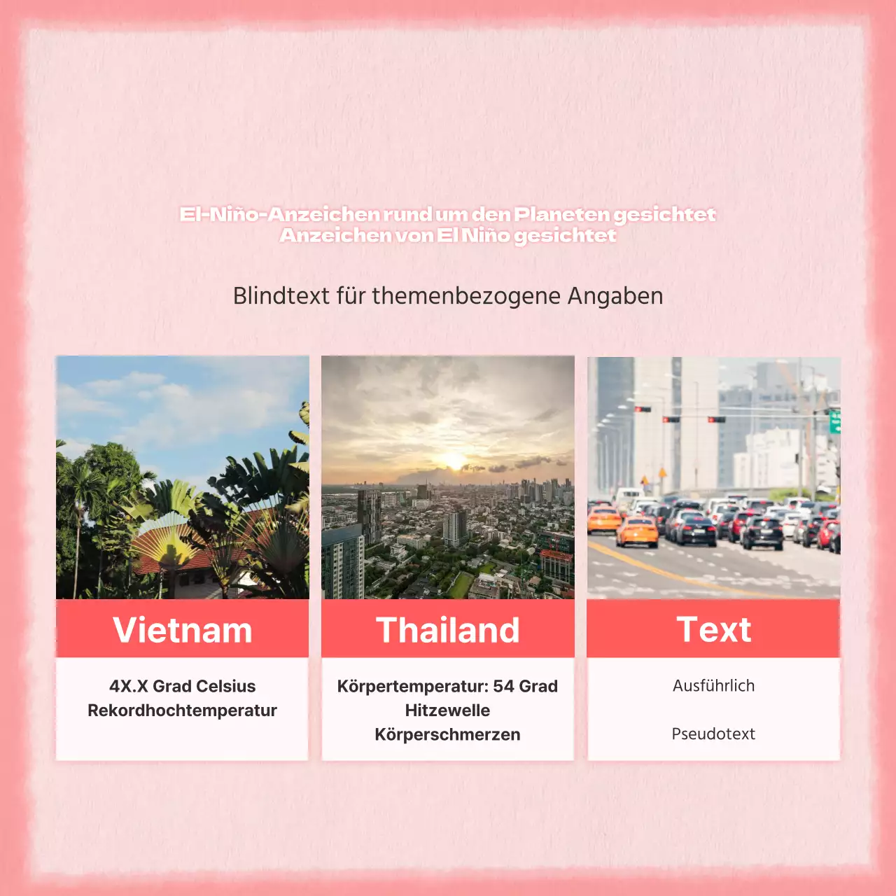 Rosa und rote Klimabeobachtungen