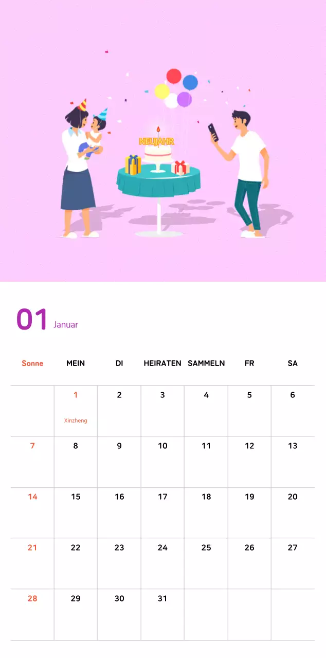 Warmes Familienkonzept in Pastellfarben