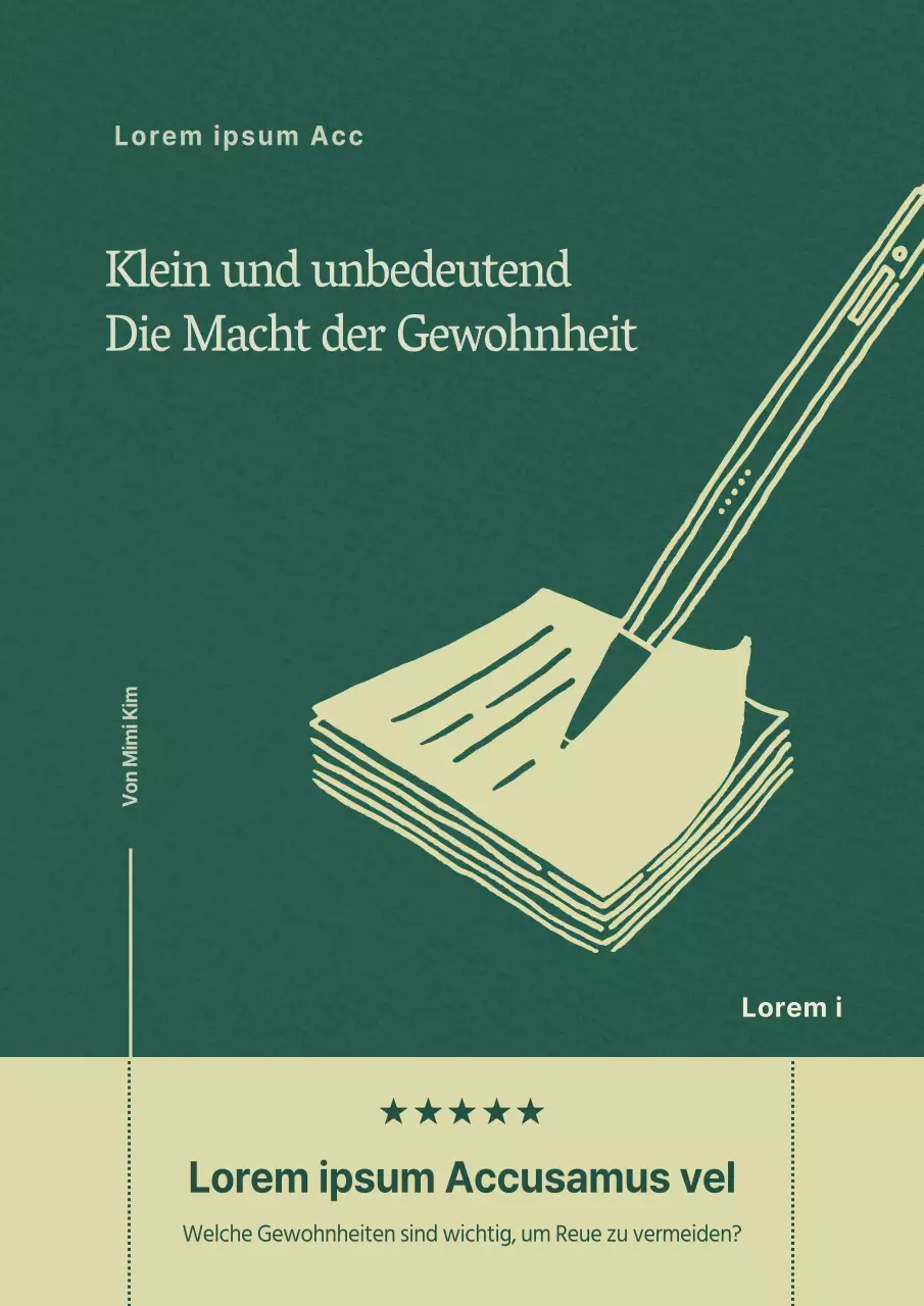 Konzept mit handschriftlicher Notiz Illustration in weichen grünen Farben